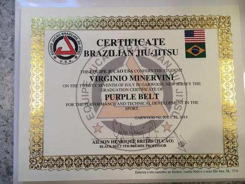 Purple belt · July 27, 2014 · Promoted by Ailson Brites
