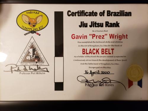 Black belt · April 16, 2020 · Promoted by Ron