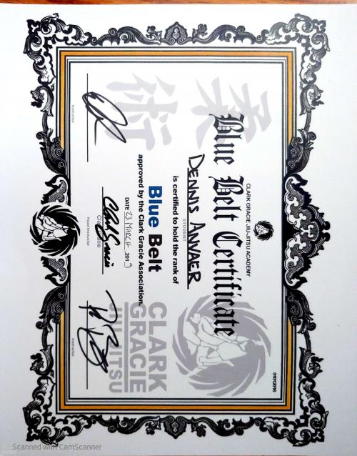 Blue belt · March 23, 2019 · Promoted by Clark Gracie
