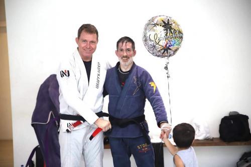 Getting my blackbelt from Chris Haueter blackbelt Chance Wanlass.