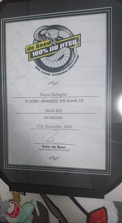 Black belt · December 11, 2016 · Promoted by Peter deBeen