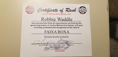 Purple belt · December 23, 2019 · Promoted by Scott Hope