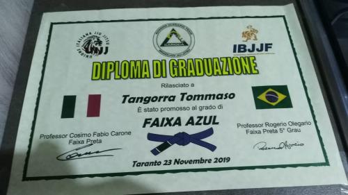 Blue belt · November 23, 2019 · Promoted by Cosimo Carone