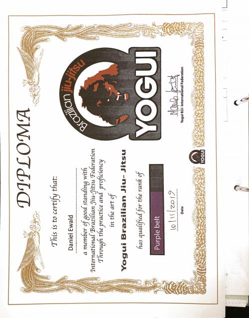 Purple belt · November 10, 2019 · Promoted by Marcelo Yogui