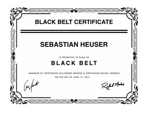 Black belt · June 12, 2016 · Promoted by Guilherme Mendes Godoy