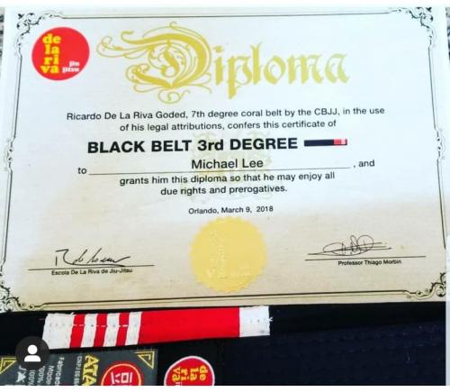 Black belt 3rd degree · March 9, 2018 · Promoted by Thiago Domingues