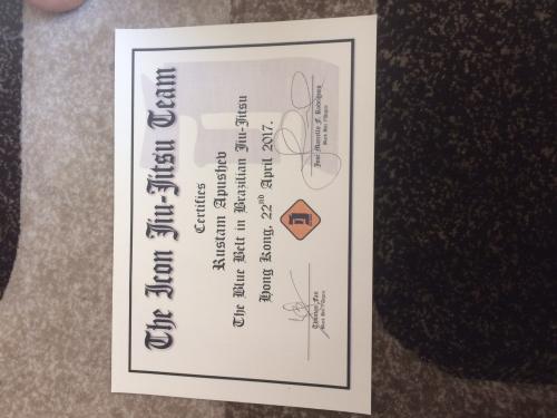 Blue belt · April 22, 2017 · Promoted by Thomas Fan