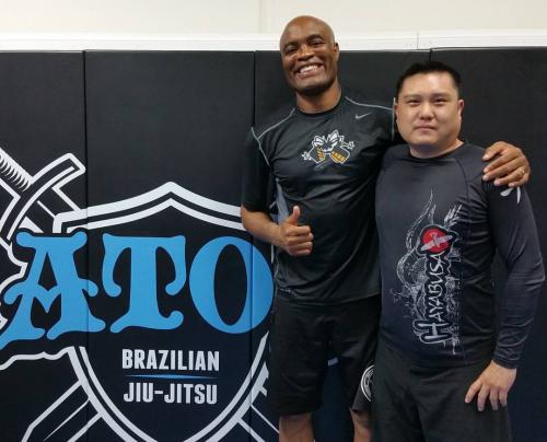Anderson Silva taught a seminar at the new ATOS HQ location (on Mercury)