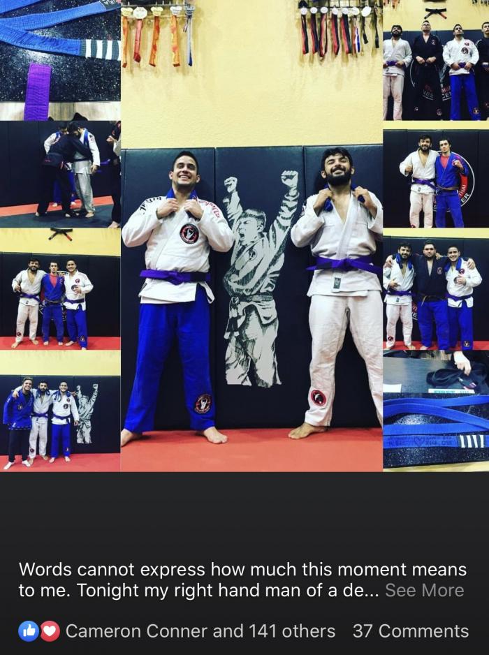 Purple belt · January 30, 2017 · Promoted by Roberto Abreu