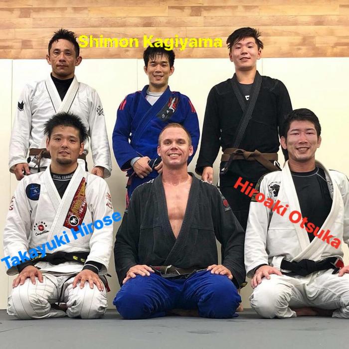 My master Takayuki Hirose and I visiting Hiroaki Otsuka sensei’s dojo in Tokyo on July 6th 2018, the day before I received my black belt.