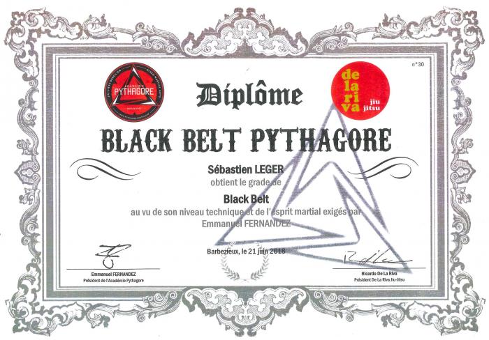 Black belt · June 21, 2018 · Promoted by Emmanuel Fernandez "Pythagore"