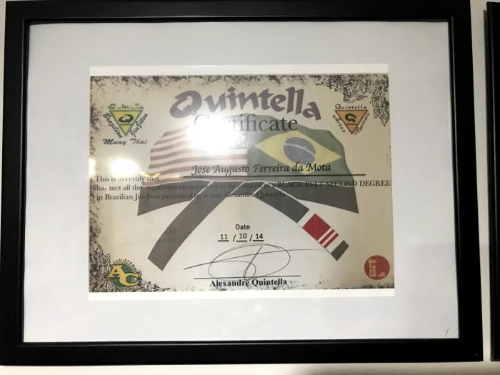 Black belt 2nd degree · October 11, 2014 · Promoted by Professor Alexandre Quintella