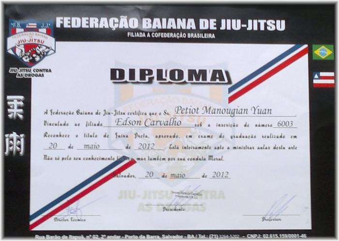Black belt · May 20, 2012 · Promoted by Edson Carvalho Team Carvalho