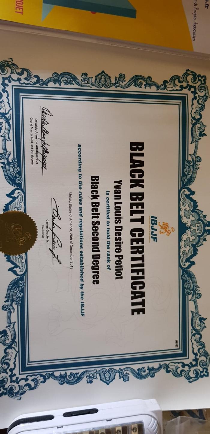 Black belt 2nd degree · December 29, 2021 · Promoted by IBJJF