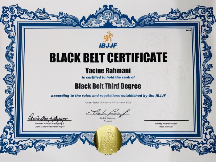 Black belt 3rd degree · March 4, 2020 · Promoted by Ricardo Alcantara Vieira