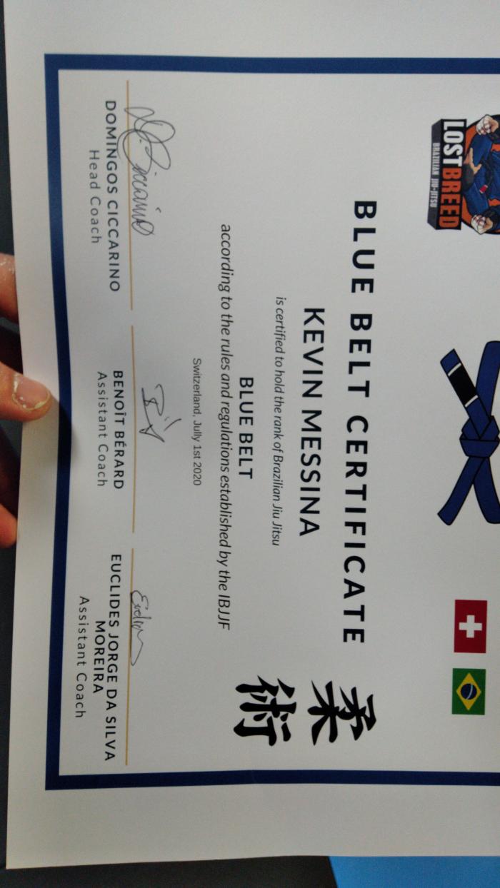 Blue belt · July 1, 2020 · Promoted by Benoît Bérard