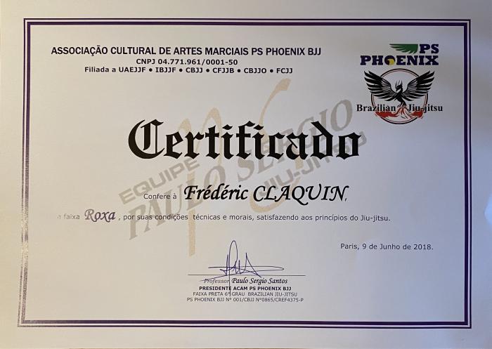Purple belt · June 9, 2018 · Promoted by Paulo Sergio Santos