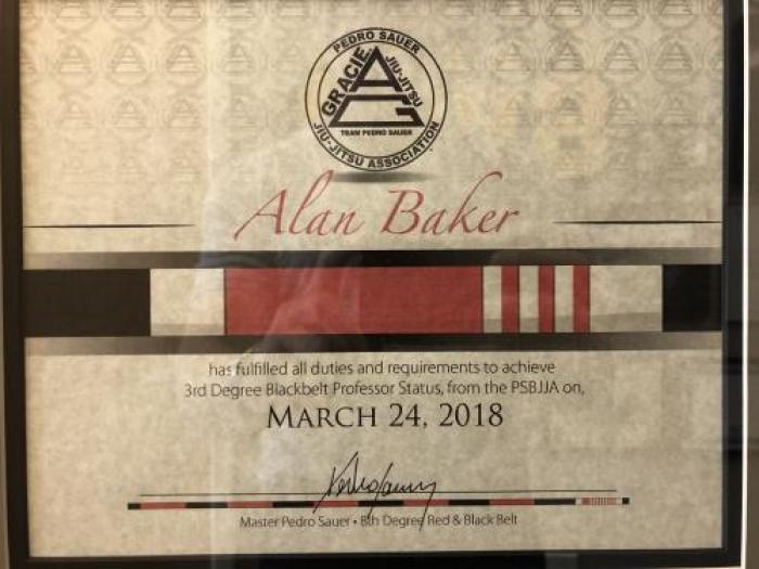Black belt 3rd degree · March 24, 2018 · Promoted by Master Pedro Sauer
