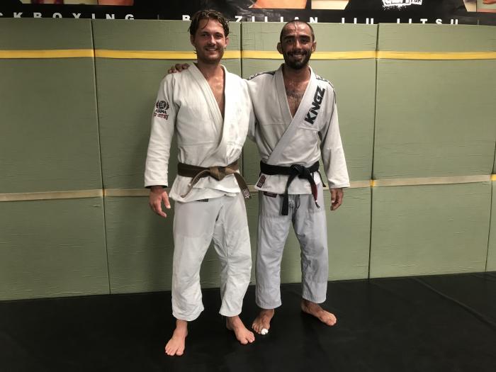 With Fernando Moya after being promoted to brown belt june 4th 2018