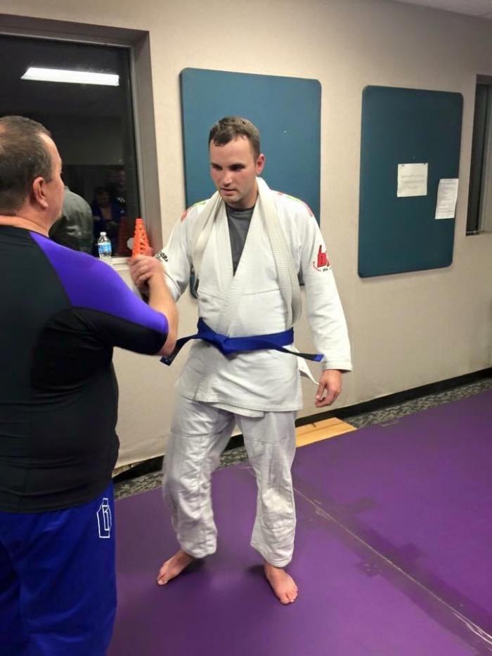Blue belt · October 8, 2015 · Promoted by Mark Bradford