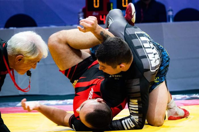 Pinning someone at Catch Wrestling World Championship.