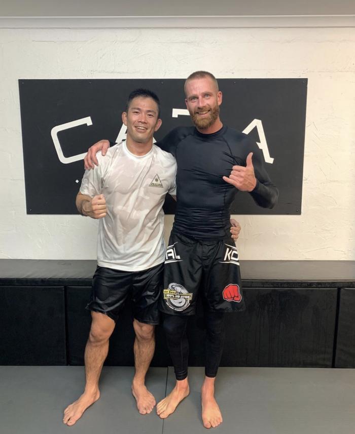 No gi Training  with professor Yoshi at Caza Noosa heads