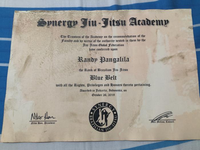 Blue belt · October 26, 2019 · Promoted by Max Metino