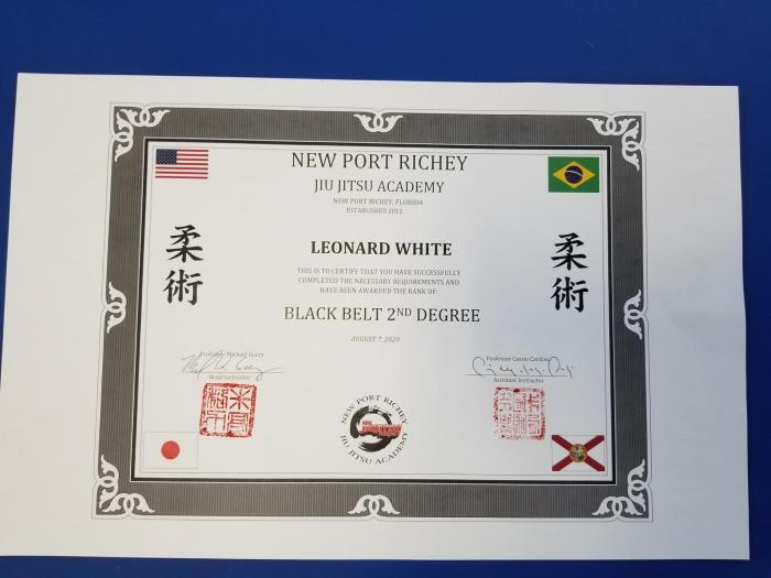Black belt 2nd degree · August 7, 2020 · Promoted by Cassio Cardosi