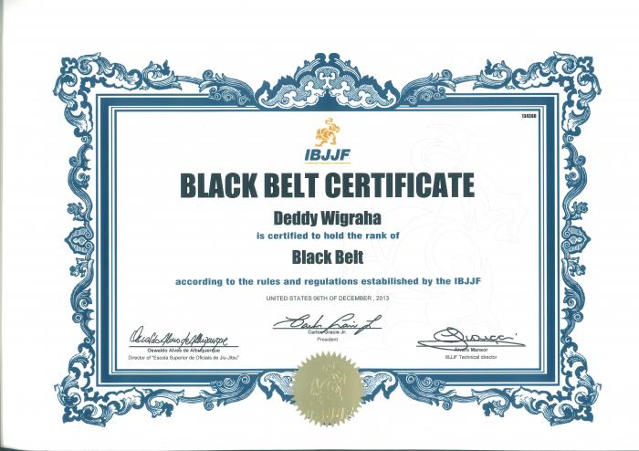 Black belt · August 24, 2013 · Promoted by Romero Jacare Cavalcanti