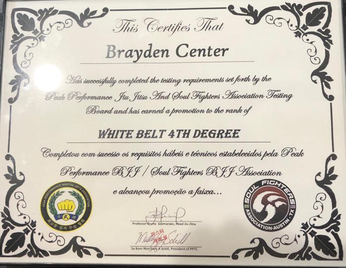 White belt · October 1, 2018