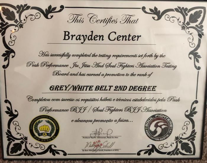 Gray belt · December 19, 2020 · Promoted by Bruno Guimaraes
