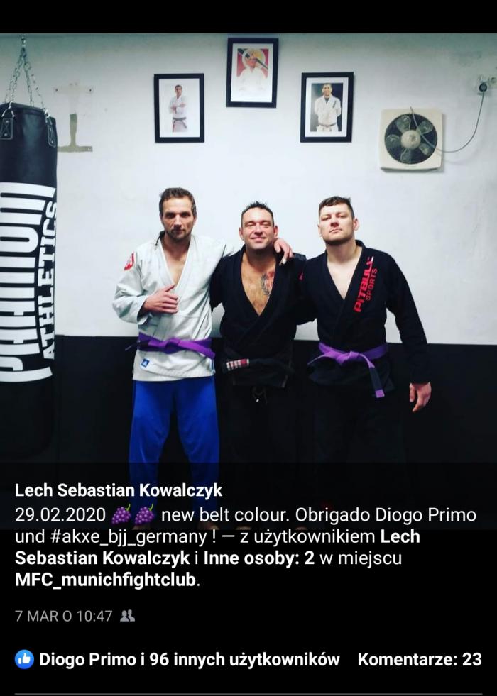 Purple belt · February 29, 2020 · Promoted by Diogo Deslandes Primo