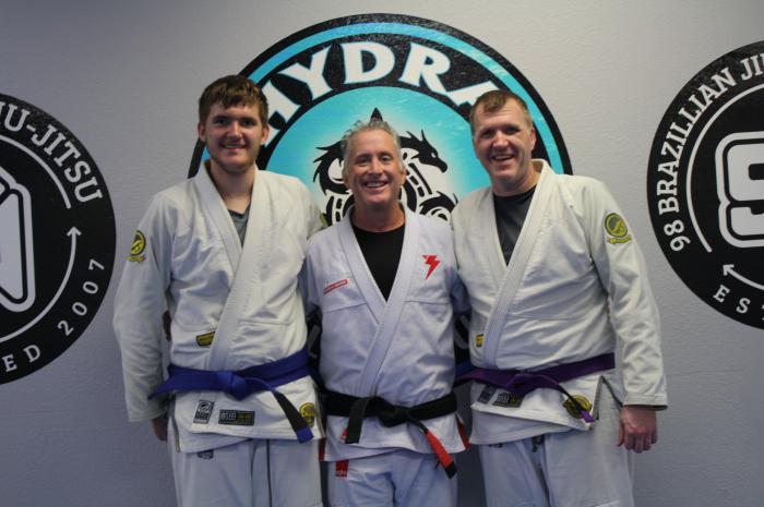 Purple belt for me, Blue belt for my son!