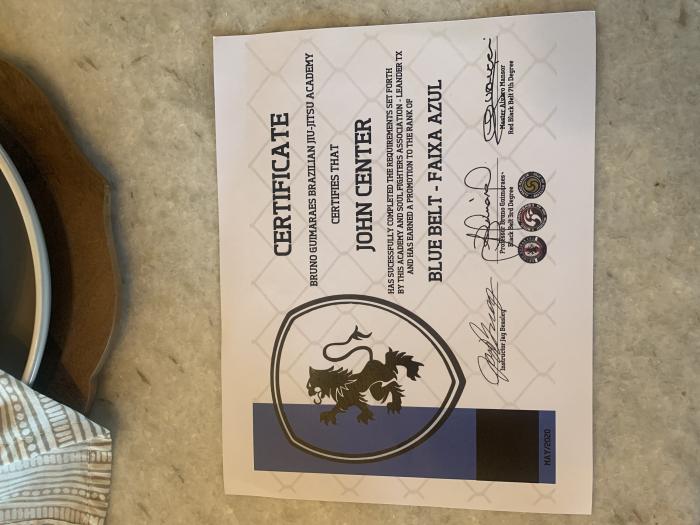 Blue belt · May 30, 2020 · Promoted by Bruno Guimaraes