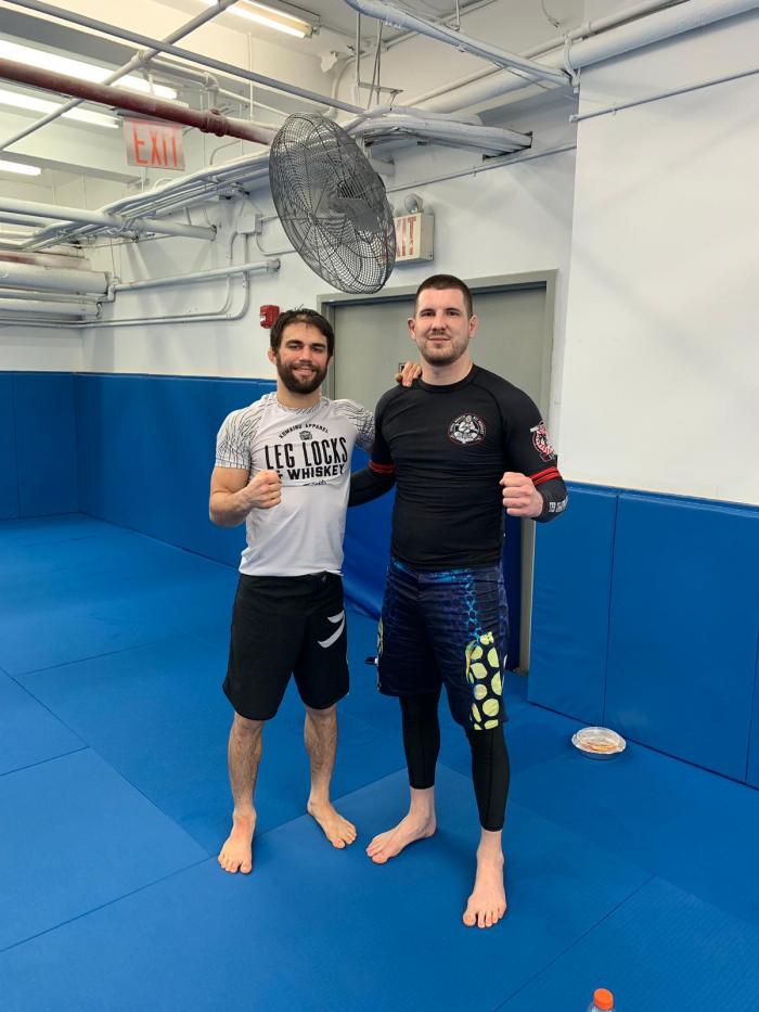 With Garry Tonnen in the Renzo Gracie NYC Blue Basement, May 2019