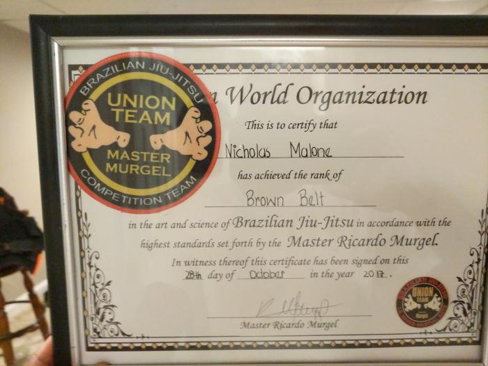 Certificate from the grandmaster