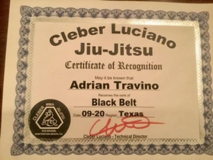 Black belt · September 12, 2020 · Promoted by Master Cleber Luciano