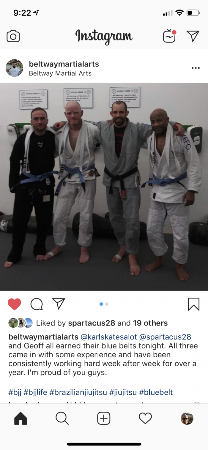 Blue belt · July 15, 2019 · Promoted by Nicholas Robison