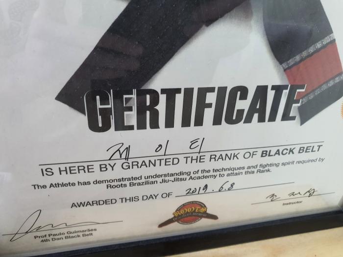 Black belt · June 8, 2019 · Promoted by Jaesub Jo
