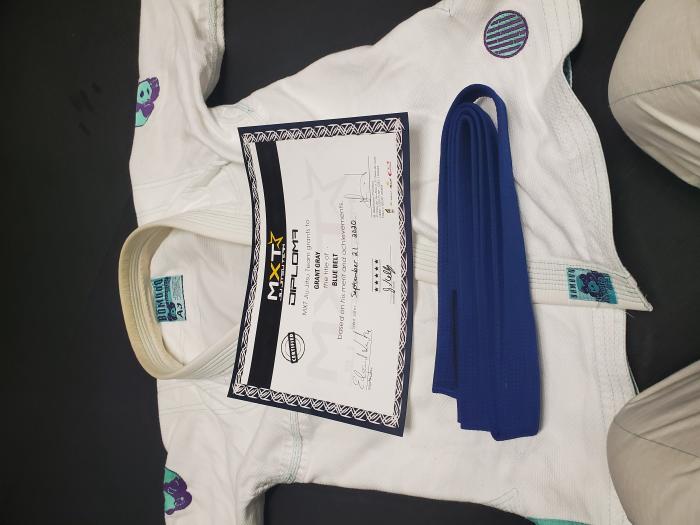 Blue belt · September 21, 2020 · Promoted by Jon Kelly