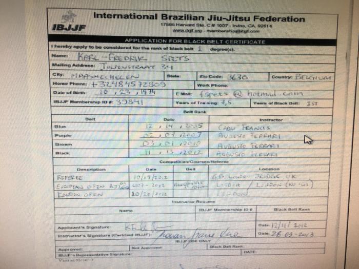 Purple belt · February 7, 2007 · Promoted by Augusto Ferrari