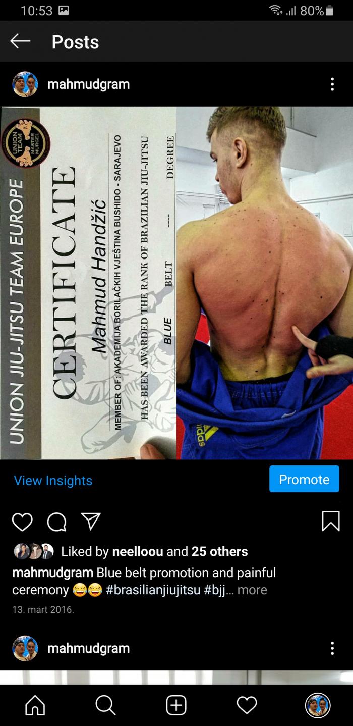 Blue belt · March 13, 2016 · Promoted by Bojan Mirković