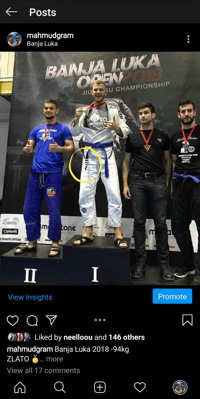 Blue belt · March 13, 2016 · Promoted by Bojan Mirković