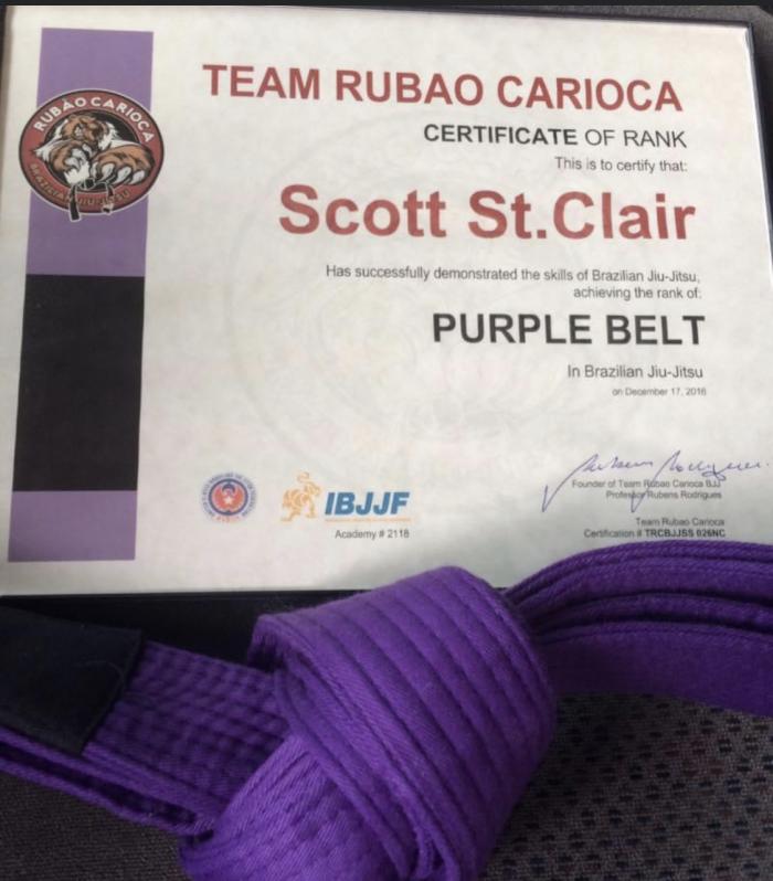 Purple belt · December 17, 2016 · Promoted by John schell