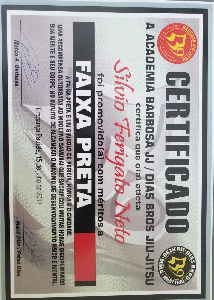 Black belt · July 15, 2017 · Promoted by Marco Barbosa