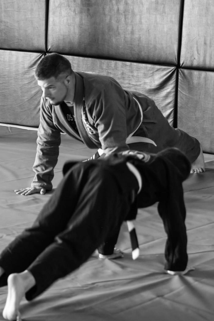 Warming up the Kids Jiu Jitsu class