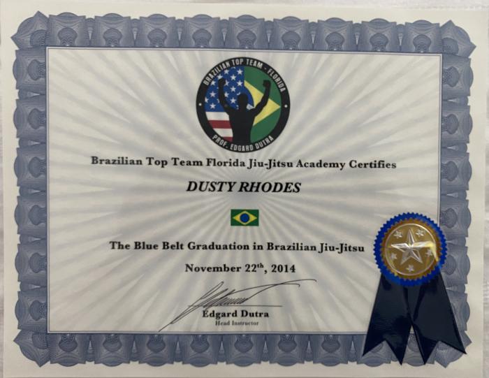 Blue belt · November 22, 2014 · Promoted by Edgard Dutra