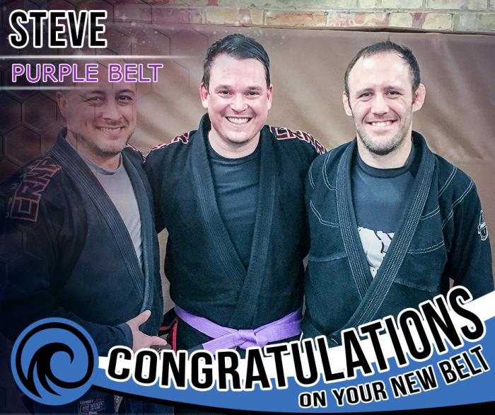 Purple belt · April 14, 2017 · Promoted by Jon Friedland