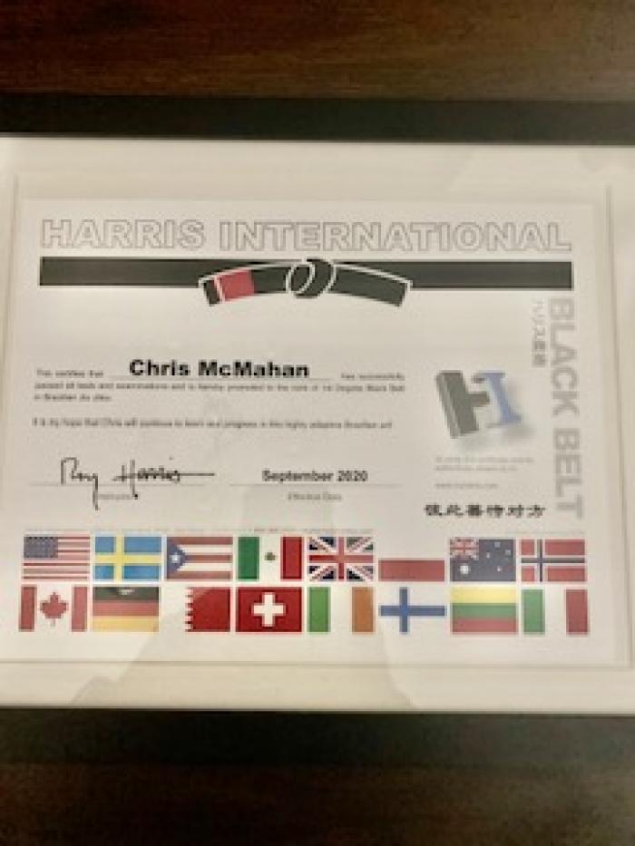 Black belt 1st degree · September 12, 2020 · Promoted by Roy Harris