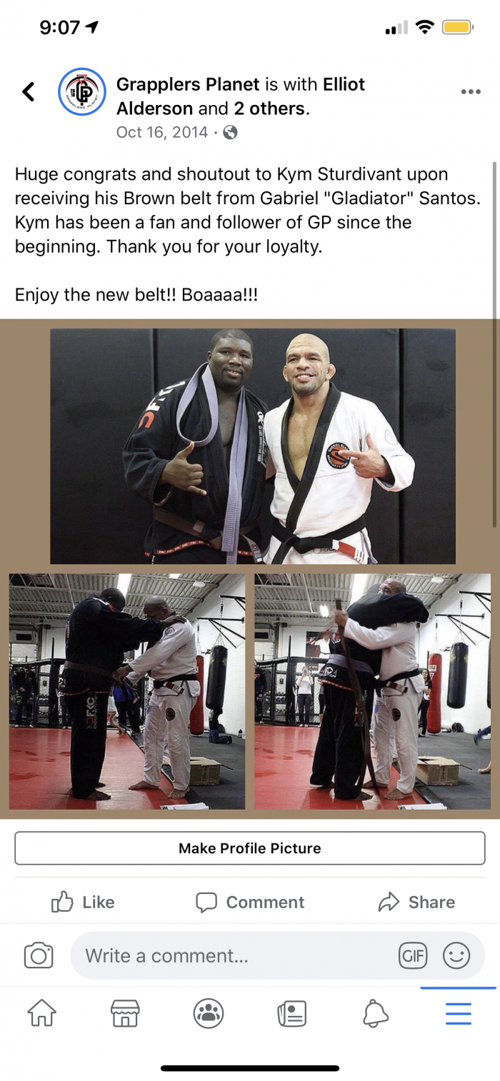 FB press from brown belt promotion